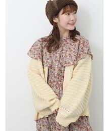 ラメ混Vネックカーディガン