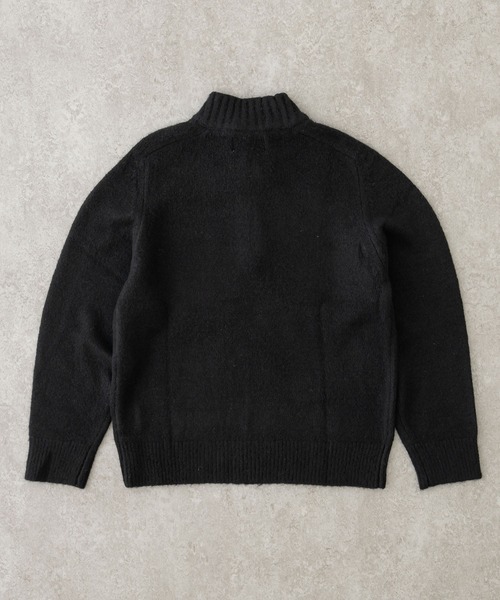 BRICK & SONS（ブリックアンドサンズ）の「ブラッシュヤーンラグランハーフジップニット（ニット/セーター・メンズ・グリーン/ブラック/ワイン・M/S/L）」の13枚目の写真