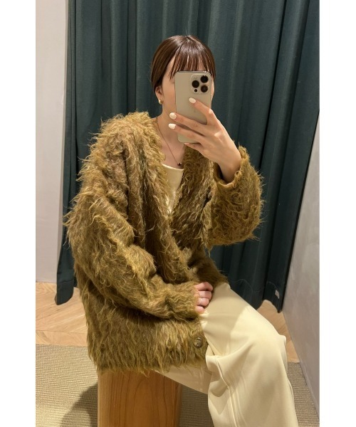 スタイルミキサー　ヘアリーニットカーディガン 楽天市場】ヘアリーカールニットカーデ／スタイルミキサー