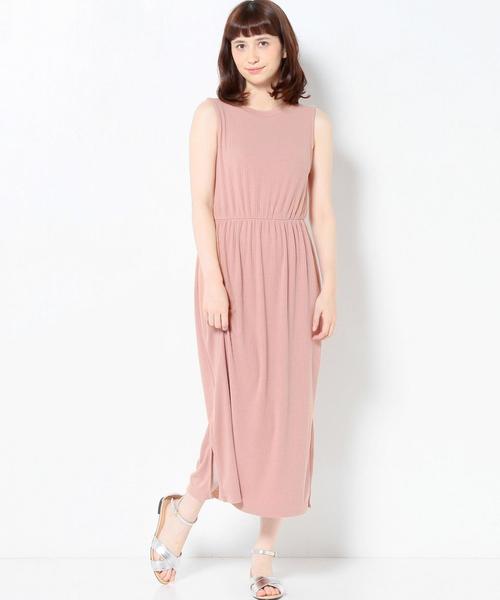 Another Edition（アナザーエディション）の「リブノースリーブワンピース/AEBC T/RスパンリブNSL OP◆（ワンピース・レディース・ブラック/ライトグレー/オレンジ・フリー）」の3枚目の写真