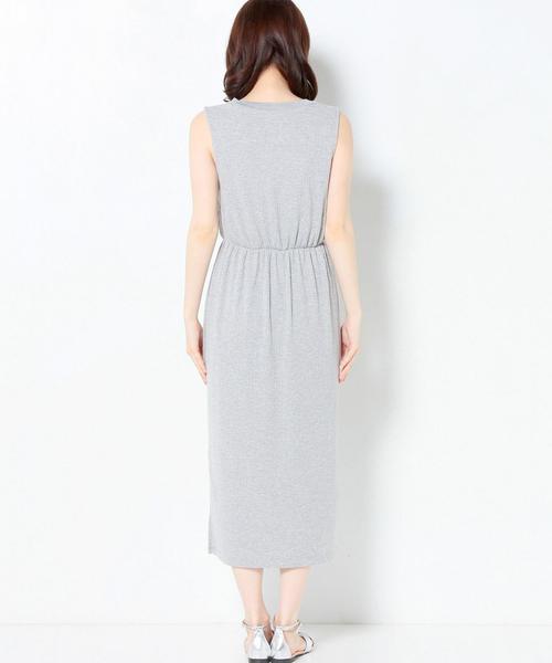 Another Edition（アナザーエディション）の「リブノースリーブワンピース/AEBC T/RスパンリブNSL OP◆（ワンピース・レディース・ブラック/ライトグレー/オレンジ・フリー）」の11枚目の写真