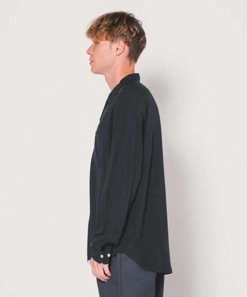 セール】L/S OPEN COLLAR RAYON SHIRT  