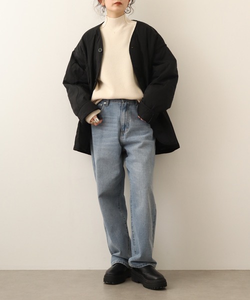 Chiaro（キアロ）の「chiaro リブモール調ニット（ニット/セーター・レディース・ラベンダー/グレー/アイボリー/エメラルド/ライム・40）」の7枚目の写真