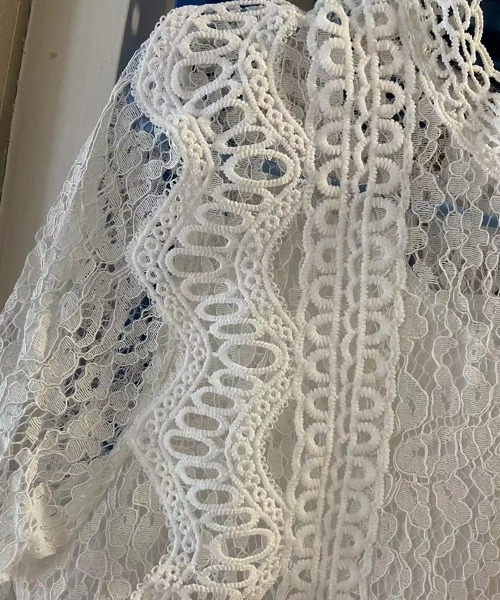 SEU(エスイーユー)の「総レースレディトップス 半袖ブラウス オフィスカジュアル サマー シアートップス【オフィスカジュアル】【きれいめカジュアル】(シャツ/ブラウス・レディース・ピンク/ベージュ/ブラック/ホワイト・フリー)」の17枚目の写真