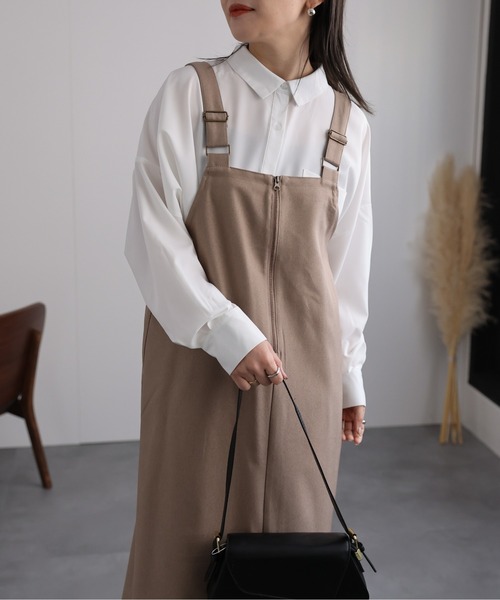 ap retro(アプレトロ)の「ドレープBIGシャツ / オーバーサイズ(シャツ/ブラウス・レディース・ライトベージュ/ライトブルー/ピンク/オフホワイト・FREE)」の10枚目の写真