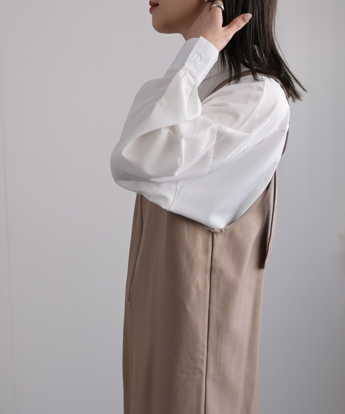ap retro(アプレトロ)の「ドレープBIGシャツ / オーバーサイズ(シャツ/ブラウス・レディース・ライトベージュ/ライトブルー/ピンク/オフホワイト・FREE)」の11枚目の写真