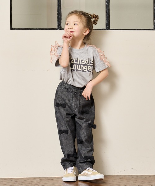 CALMIA（カルミア）の「リボンいっぱいデニムパンツ（80～150cm）（デニムパンツ・キッズ・ブラック/ライトブルー・110/120/130/140/150/80/90/100）」の3枚目の写真