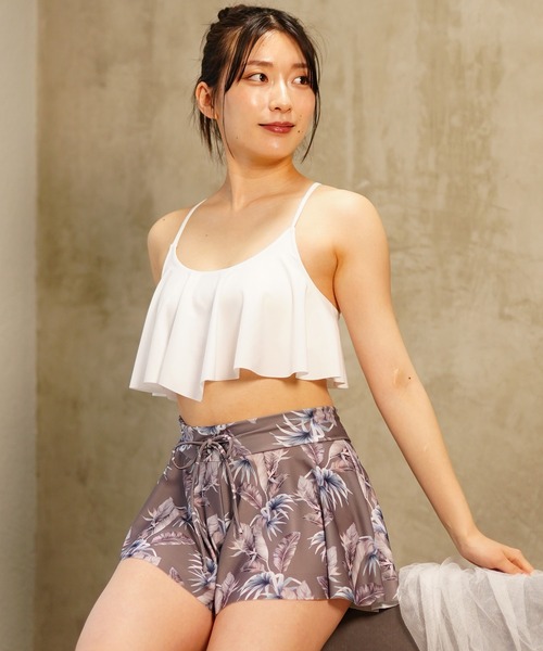 ビーチの視線集中！En Roue Libreプリント\tHermes\tChristina水着 SEES-T-DNM Triangle bikini top with denim print｜マルチ