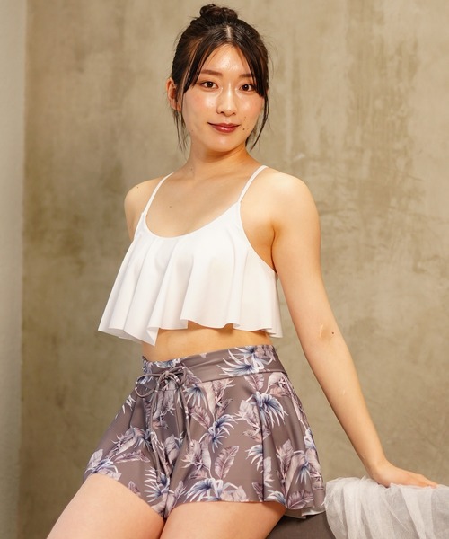 【 】ビーチ ビキニセット Amazon.co.jp: [ZONFFTH] 水着 ビキニ 汚れペイント 三角ビキニ
