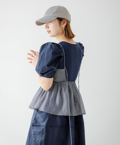 rectangle（レクタングル）の「オーガンジーペプラムキャミソール（キャミソール・レディース・グレー/ベージュ・FREE）」の20枚目の写真