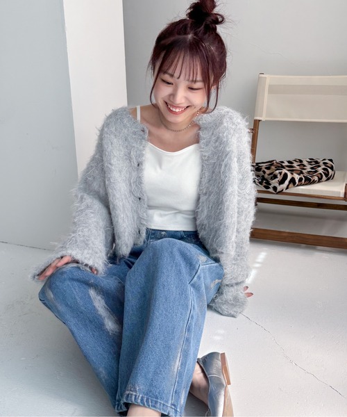 EPIMI E'PIMMY(エピミエピミー)の「箔ペイントワイドストレートデニム(デニムパンツ・レディース・ブルー/ネイビー/アイボリー・SMALL/MEDIUM)」の10枚目の写真