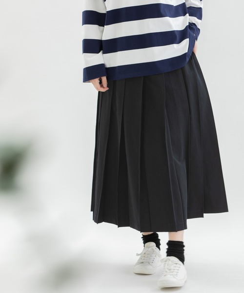 nop de nod(ノップドゥノッド)の「リネンコットンステッチプリーツスカート(スカート・レディース・ブラック/ライトベージュ/インディゴブルー・3)」の16枚目の写真