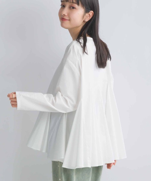 PICCIN（ピッチン）の「フレアブラウス（シャツ/ブラウス・レディース・ライトグリーン/ブラック/オフホワイト・M）」の2枚目の写真