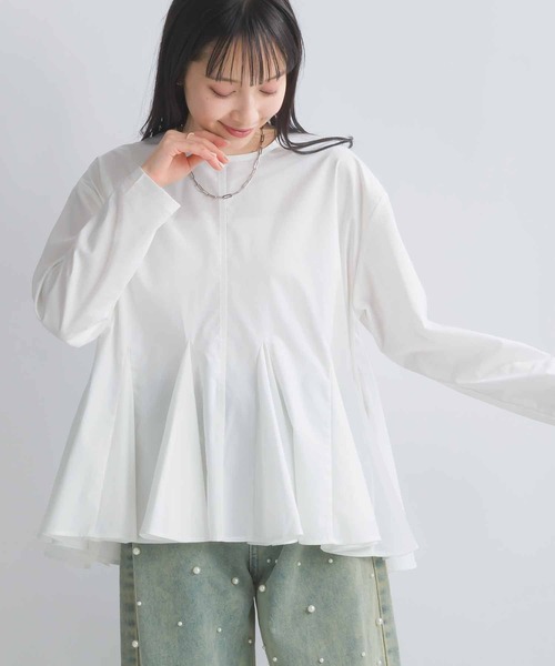 PICCIN（ピッチン）の「フレアブラウス（シャツ/ブラウス・レディース・ライトグリーン/ブラック/オフホワイト・M）」の11枚目の写真