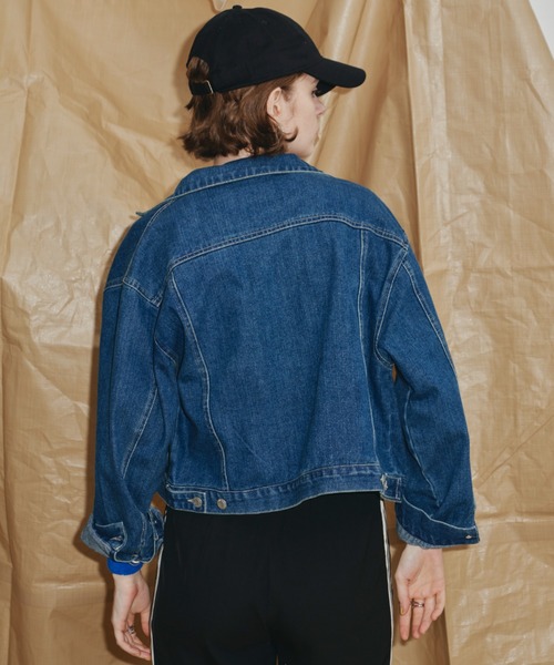 Auntie Rosa Holiday（アンティローザホリデー）の「クロップドデニムジャケット（デニムジャケット・レディース・ブルー/ライトブルー・FREE）」の9枚目の写真