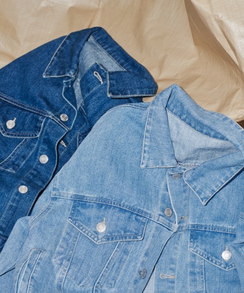 Auntie Rosa Holiday（アンティローザホリデー）の「クロップドデニムジャケット（デニムジャケット・レディース・ブルー/ライトブルー・FREE）」の12枚目の写真