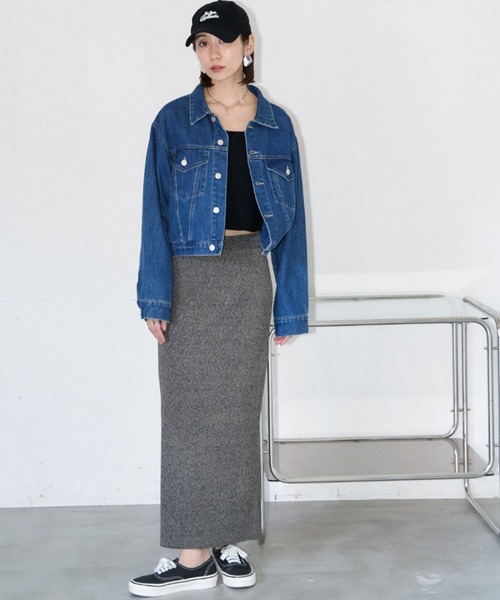 Auntie Rosa Holiday（アンティローザホリデー）の「クロップドデニムジャケット（デニムジャケット・レディース・ブルー/ライトブルー・FREE）」の19枚目の写真