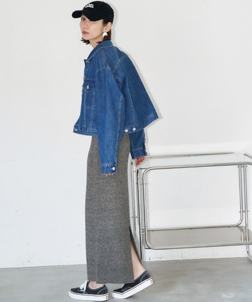 Auntie Rosa Holiday（アンティローザホリデー）の「クロップドデニムジャケット（デニムジャケット・レディース・ブルー/ライトブルー・FREE）」の20枚目の写真