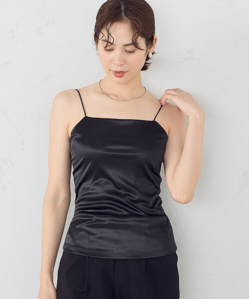 COMME CA ISM(コムサイズム)の「【吸水速乾】 ナローストラップ キャミソール(キャミソール・レディース・ブラック/ライトグレー/ホワイト・LARGE/MEDIUM)」の10枚目の写真