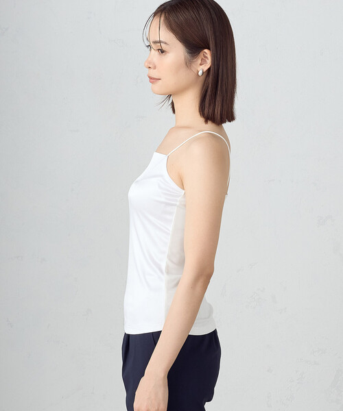 COMME CA ISM(コムサイズム)の「【吸水速乾】 ナローストラップ キャミソール(キャミソール・レディース・ブラック/ライトグレー/ホワイト・LARGE/MEDIUM)」の12枚目の写真