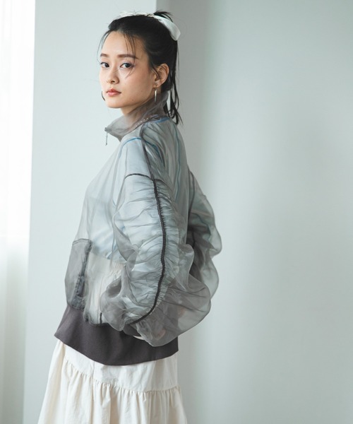 セール】スリーブシャーリングシアーブルゾン（ブルゾン