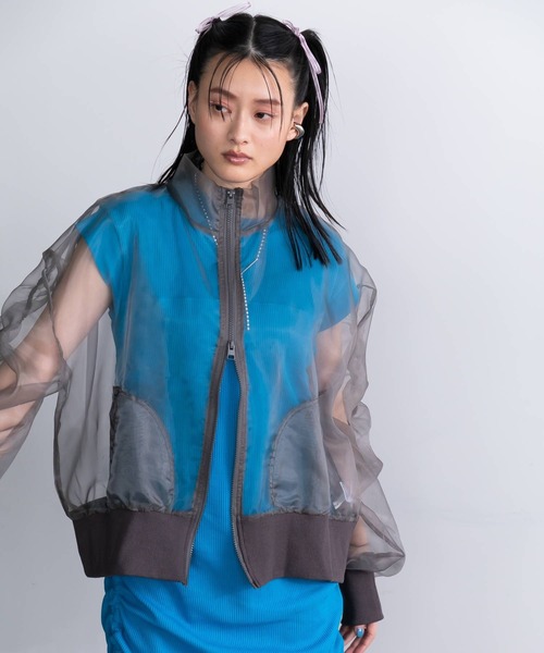 充実の品 セール】スリーブシャーリングシアーブルゾン（ブルゾン ジャケット・アウター