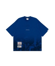 APE アベイシングエイプ Tシャツ 総柄 ブルー M 0838 トップス