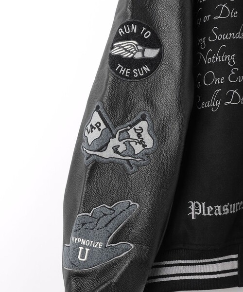 PLEASURES（プレジャー）の「＜PLEASURES × N.E.R.D.＞ バーシティ ジャケット（ブルゾン・メンズ・ブラック・M）」の12枚目の写真