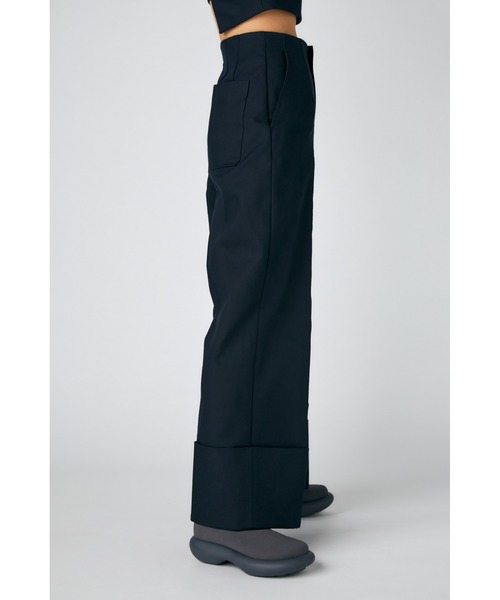 ENFOLD(エンフォルド)の「バーズアイオックス Wide Roll UP TR(その他パンツ・レディース・ダークネイビー・38/36)」の3枚目の写真