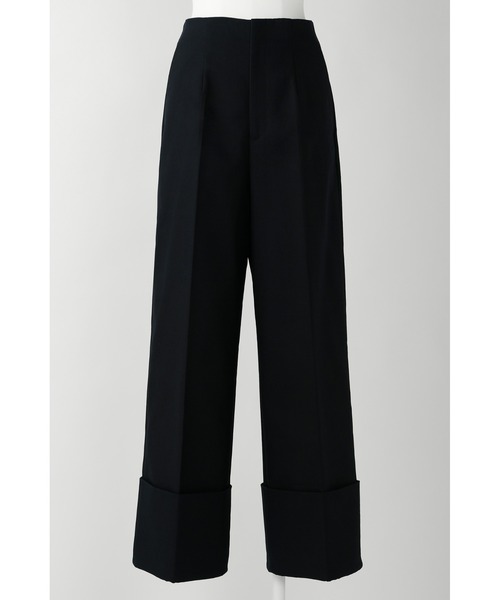 ENFOLD(エンフォルド)の「バーズアイオックス Wide Roll UP TR(その他パンツ・レディース・ダークネイビー・38/36)」の8枚目の写真