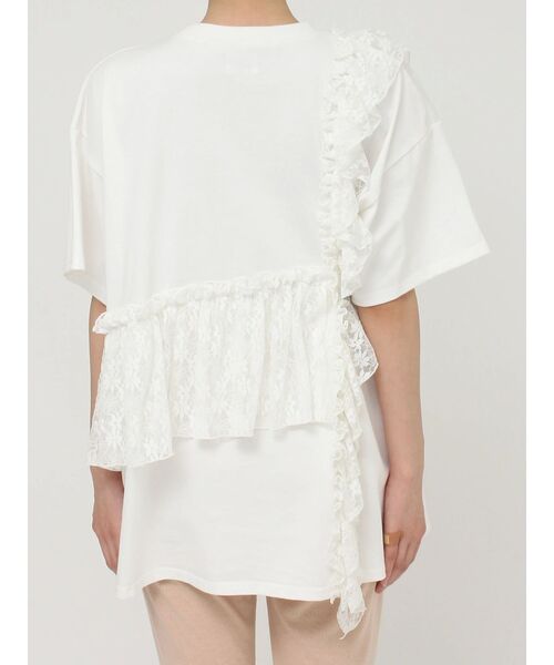 merry jenny（メリージェニー）の「ﾚｰｽﾌﾘﾙBig Tee（Tシャツ/カットソー・レディース・オフホワイト/グリーン/ブラック・FREE）」の6枚目の写真