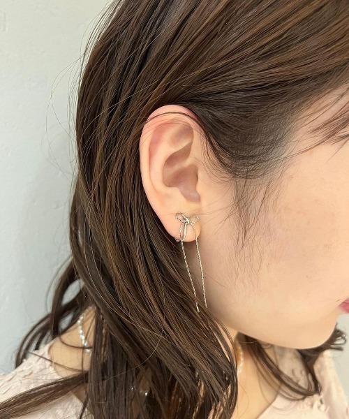 flower（フラワー）の「チェーンリボンイヤリング（イヤリング・レディース・シルバー/ゴールド・FREE）」の17枚目の写真