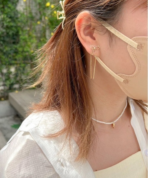 flower（フラワー）の「チェーンリボンイヤリング（イヤリング・レディース・シルバー/ゴールド・FREE）」の14枚目の写真