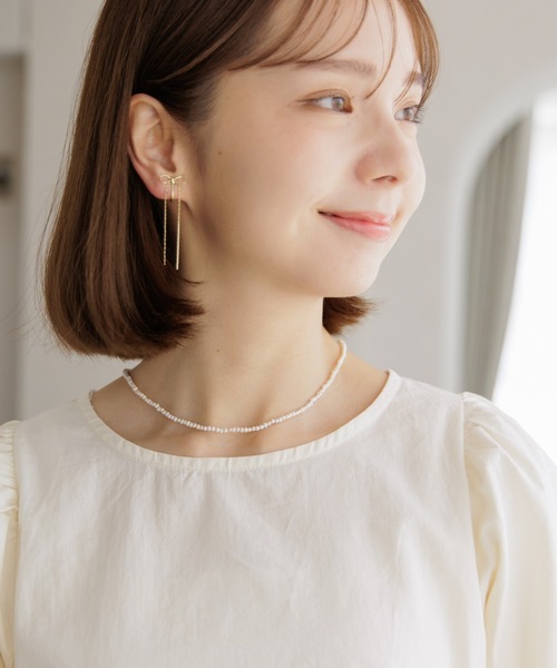 flower（フラワー）の「チェーンリボンイヤリング（イヤリング・レディース・シルバー/ゴールド・FREE）」の15枚目の写真