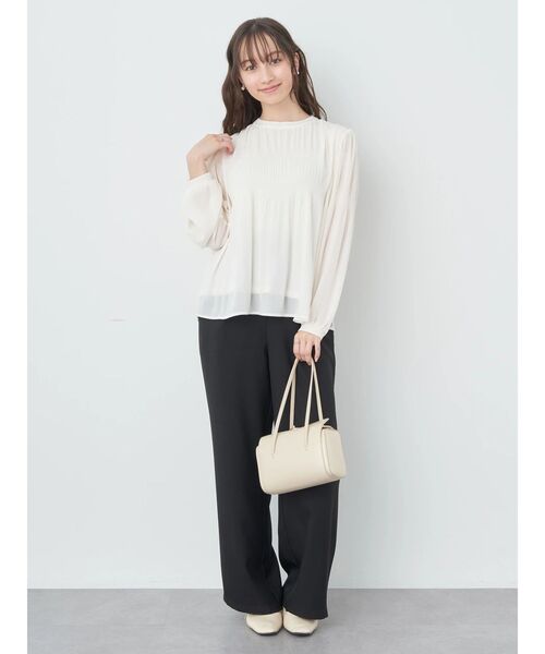 earth music&ecology(アースミュージックアンドエコロジー)の「リラックスワイドパンツ(その他パンツ・レディース・ベージュ/ピンクベージュ/ブラック・M/S)」の18枚目の写真