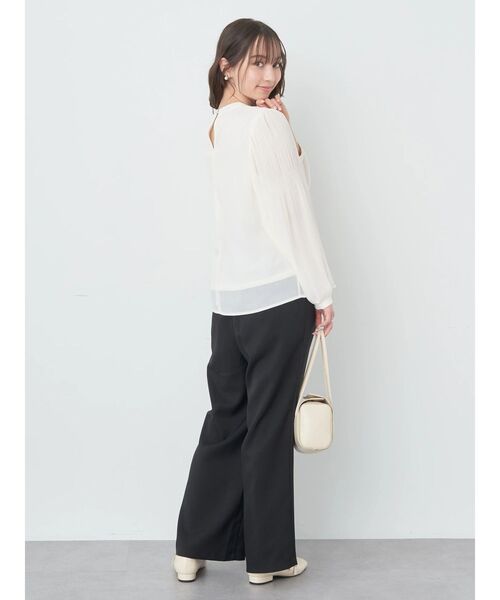 earth music&ecology(アースミュージックアンドエコロジー)の「リラックスワイドパンツ(その他パンツ・レディース・ベージュ/ピンクベージュ/ブラック・M/S)」の20枚目の写真