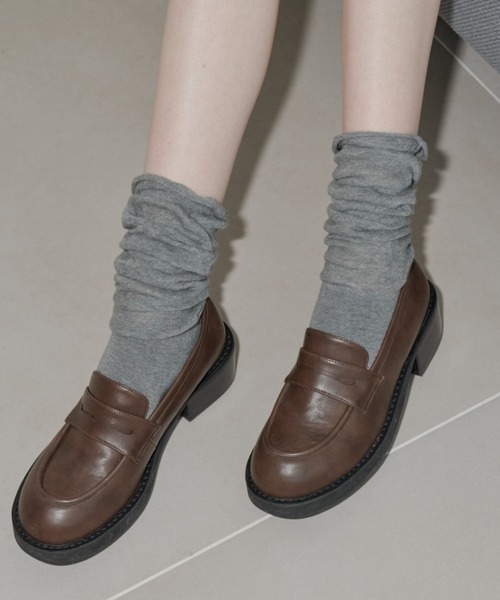 GIUNON（ジウノン）の「sheer socks / シアーソックス（ソックス/靴下・レディース・グレー/ホワイト・FREE）」の2枚目の写真