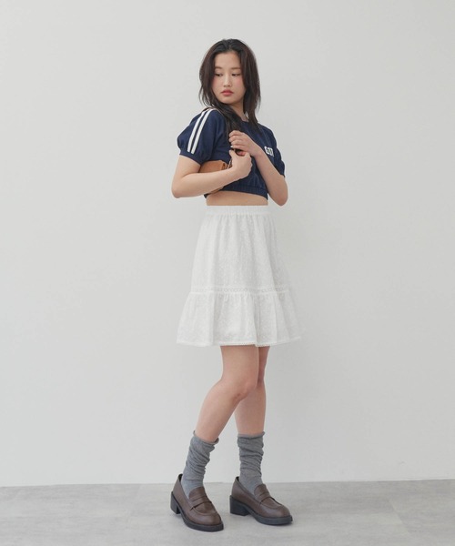 GIUNON（ジウノン）の「sheer socks / シアーソックス（ソックス/靴下・レディース・グレー/ホワイト・FREE）」の4枚目の写真