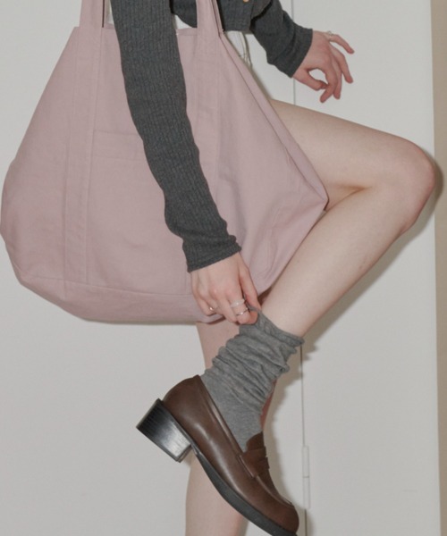 GIUNON（ジウノン）の「sheer socks / シアーソックス（ソックス/靴下・レディース・グレー/ホワイト・FREE）」の3枚目の写真