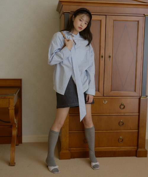 GIUNON（ジウノン）の「sheer socks / シアーソックス（ソックス/靴下・レディース・グレー/ホワイト・FREE）」の17枚目の写真