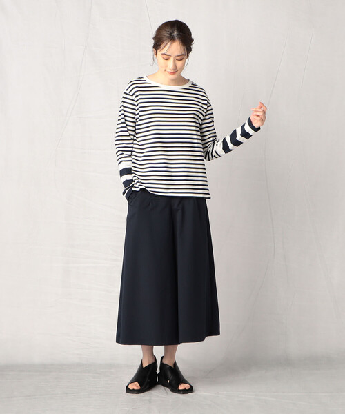 Comme　Ca　Mature（コムサマチュア）の「長袖ボーダーＴシャツ（Tシャツ/カットソー・レディース・ブラック/ネイビー・FREE）」の5枚目の写真