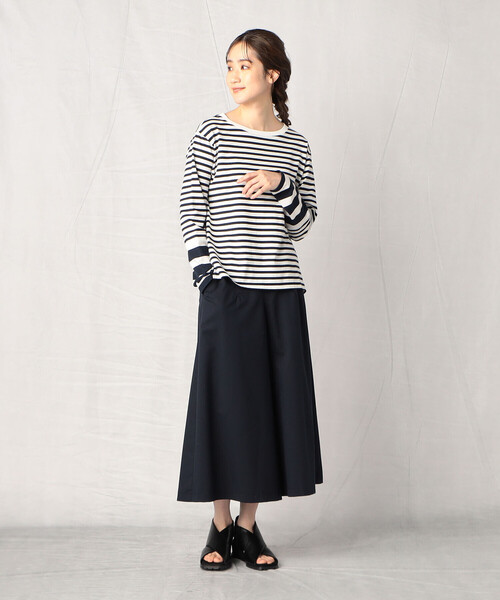 Comme　Ca　Mature（コムサマチュア）の「長袖ボーダーＴシャツ（Tシャツ/カットソー・レディース・ブラック/ネイビー・FREE）」の6枚目の写真