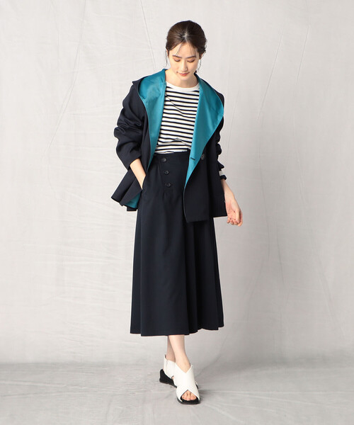 Comme　Ca　Mature（コムサマチュア）の「長袖ボーダーＴシャツ（Tシャツ/カットソー・レディース・ブラック/ネイビー・FREE）」の7枚目の写真