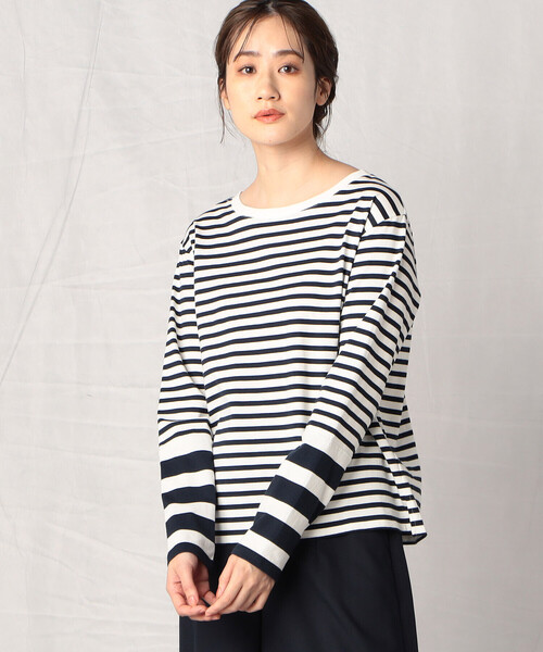 Comme　Ca　Mature（コムサマチュア）の「長袖ボーダーＴシャツ（Tシャツ/カットソー・レディース・ブラック/ネイビー・FREE）」の17枚目の写真