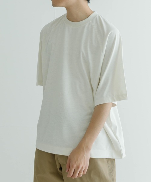 URBAN RESEARCH（アーバンリサーチ）の「『XLサイズあり』『UR TECH ひやサラクール』リラックスTシャツ（Tシャツ/カットソー・メンズ・ブルー系その他/オレンジ/ホワイト/ブラック・SMALL/MEDIUM/LARGE/X-LARGE）」の2枚目の写真