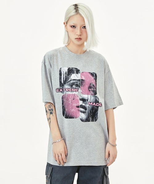 Ressaca(レサーカ)の「オーバーサイズ フォトプリントTシャツ(Tシャツ/カットソー・メンズ・グレー/ブラック/ホワイト・XXL/XL/L/M)」の2枚目の写真