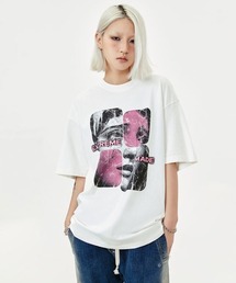 オーバーサイズ フォトプリントTシャツ