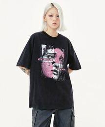 オーバーサイズ フォトプリントTシャツ