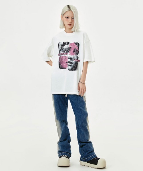Ressaca(レサーカ)の「オーバーサイズ フォトプリントTシャツ(Tシャツ/カットソー・メンズ・グレー/ブラック/ホワイト・XXL/XL/L/M)」の19枚目の写真