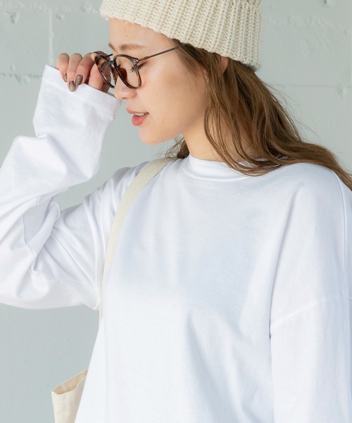 PICHI(ピイチ)の「シンプルルーズロンTee(Tシャツ/カットソー・レディース・ブラック/グレー/ホワイト/ネイビー・FREE)」の22枚目の写真